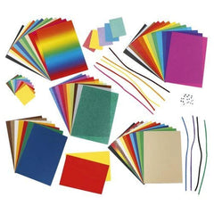 Folia - Set de Papier à Découper Creative Box Toute l'Année 323 Pièces Feuilles Multicolores - Arts et Métiers