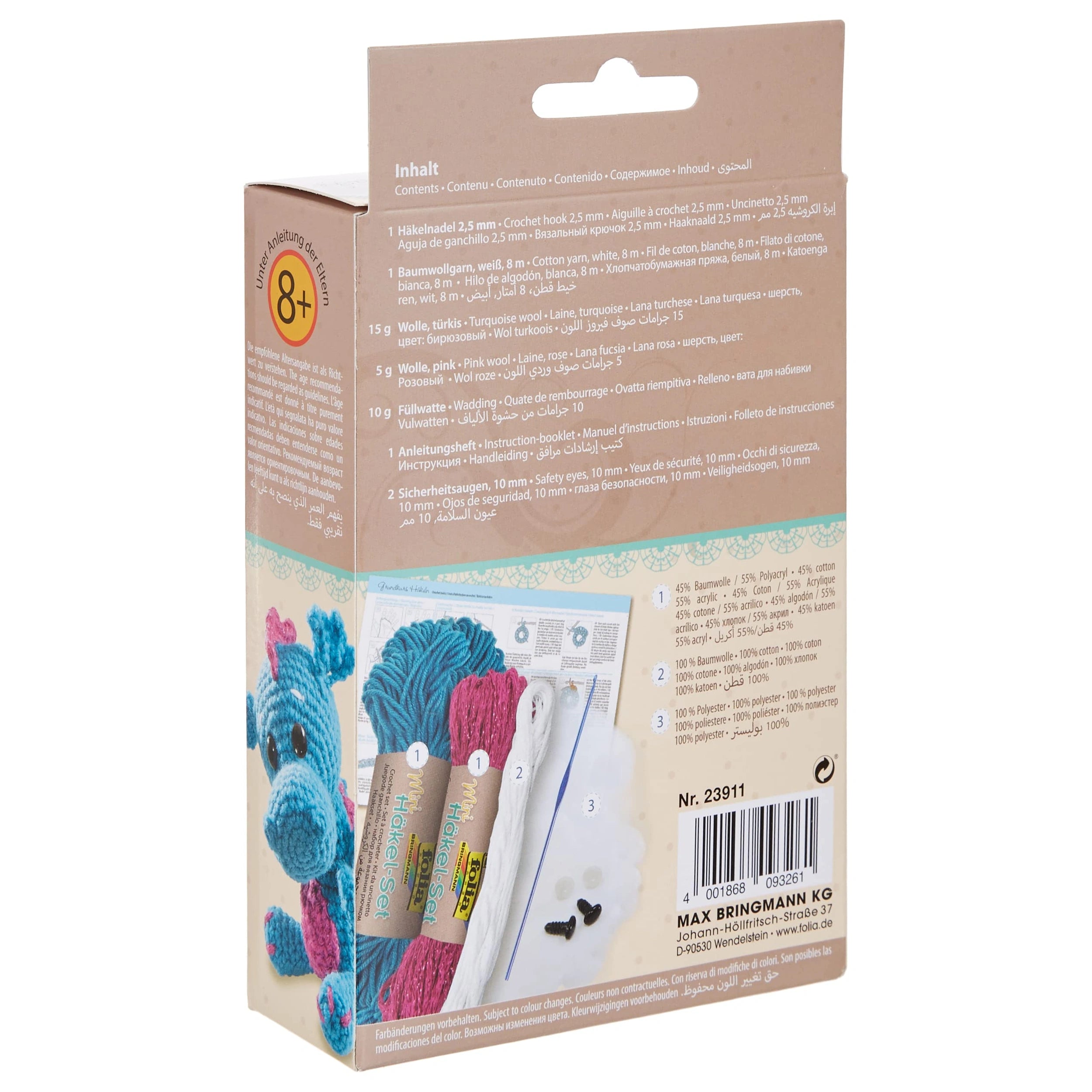 Folia - Mini Crochet Kit - Blue Dragon - Arts & Crafts