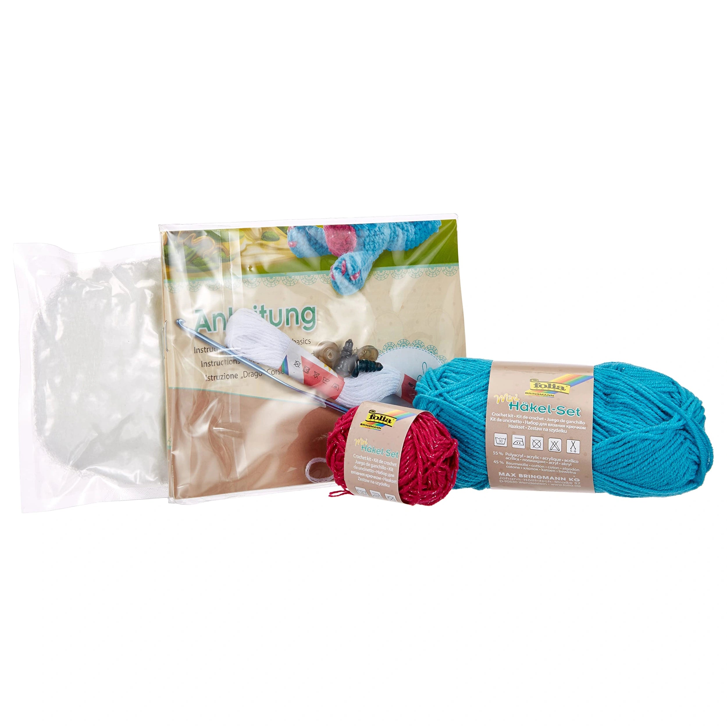 Folia - Mini Crochet Kit - Blue Dragon - Arts & Crafts