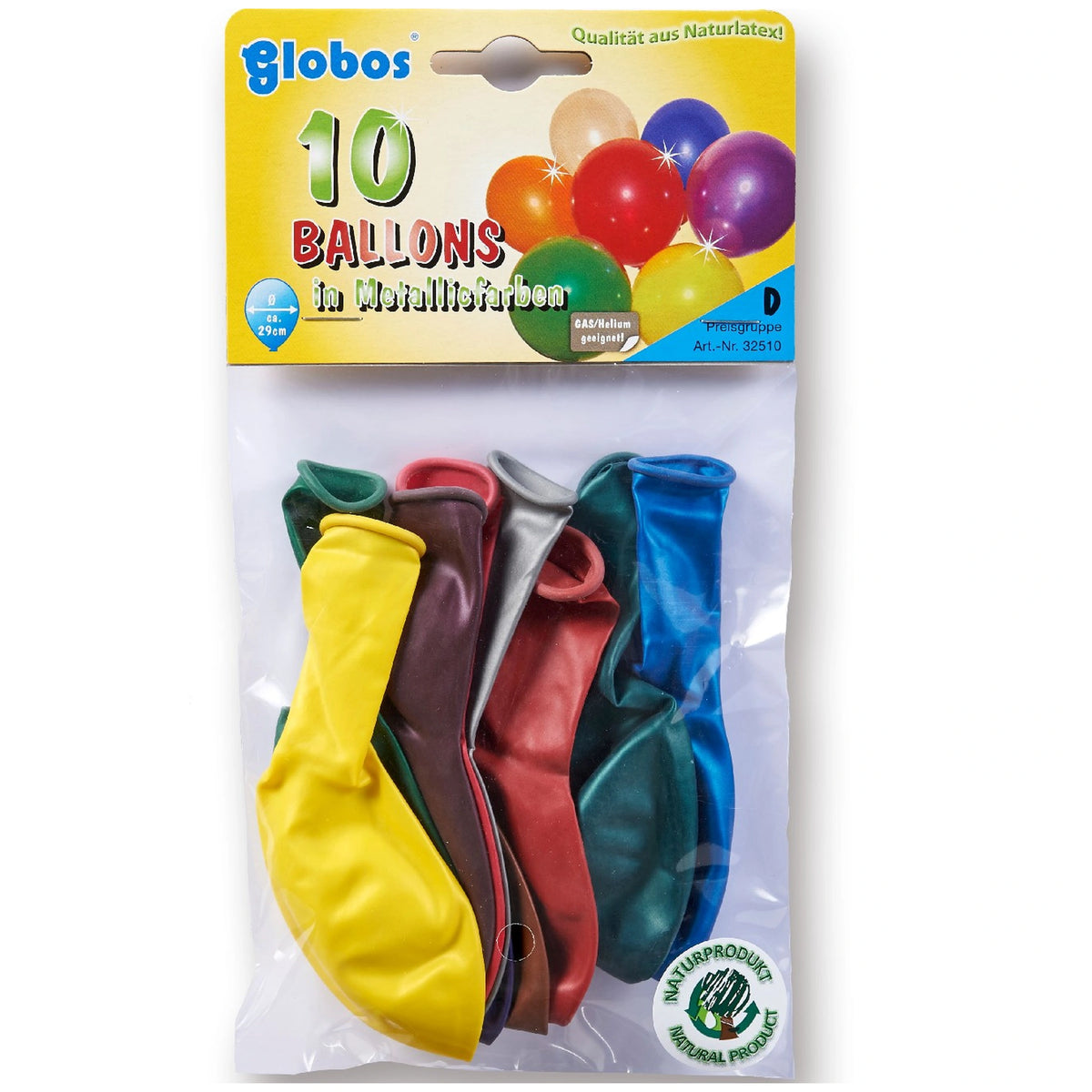 Globo - Metallic Balloons 29 Cm - Pack Of 10