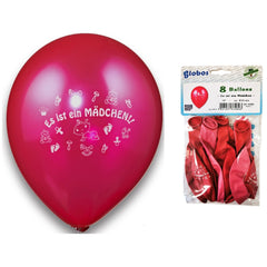 Globo - Ballons Roses "C'est Une Fille" - Paquet de 10