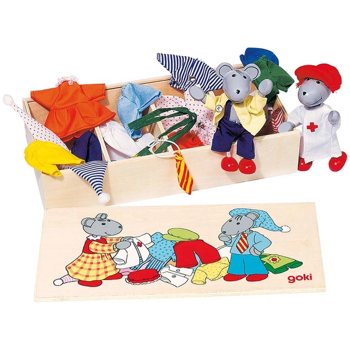 Gollness - Boîte de déguisement de marionnettes flexibles Souris Lia et Luca - Poupées, ensembles de jeu et figurines