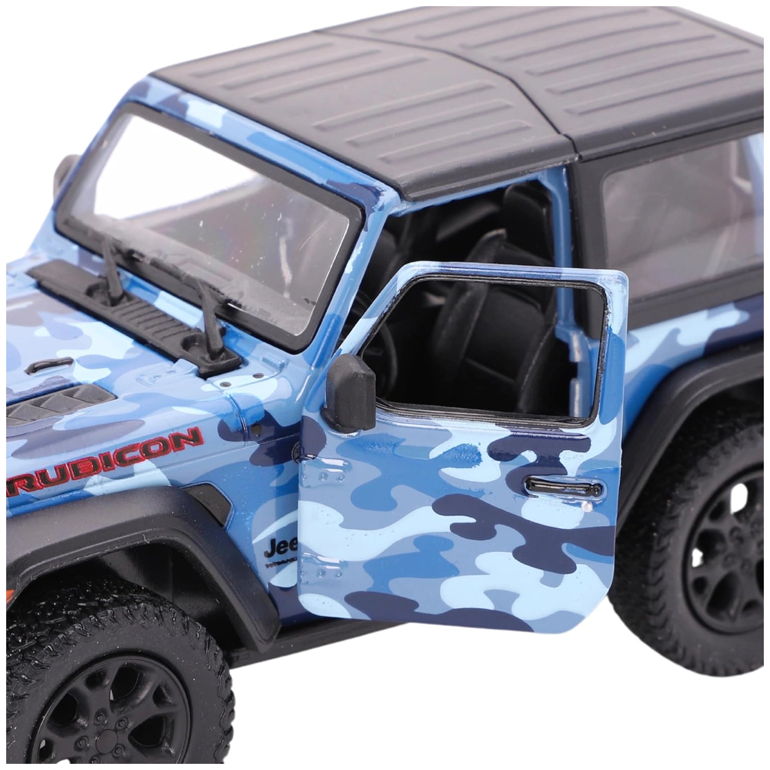 Gollness - Modèle réduit en métal Jeep Wrangler Camouflage 2018 1-34 - 12,5 cm - Véhicules de jeu