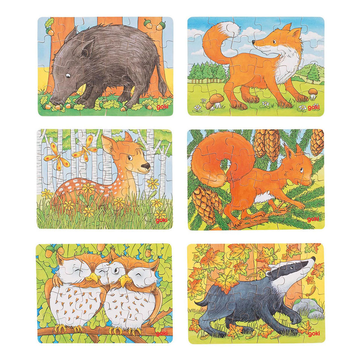 Gollness - Mini-Puzzle Animaux de la forêt - Puzzles