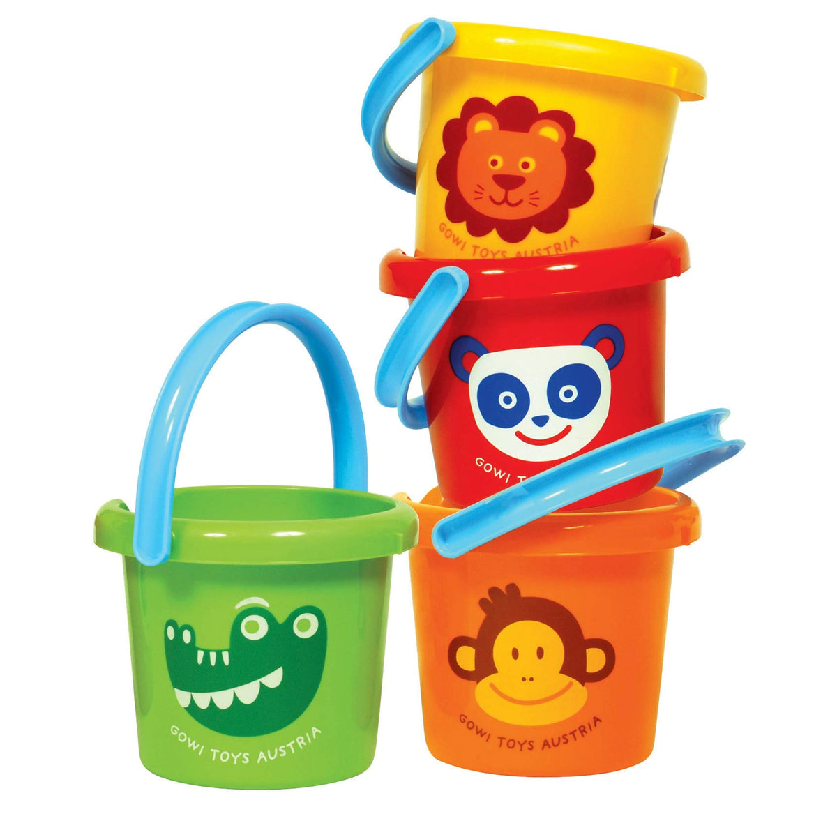 Gowi - Seau de Plage Diamètre 16 Cm Multi Couleur - Jouets de Plage et de Sable