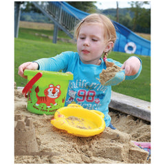 Gowi - Seau de Plage Diamètre 18 Cm Multicolore - Jouets de Plage et de Sable