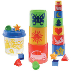 Gowi - Boîte Abeille avec Pyramide - 20 Pièces - Jouets de Tri et d'Empilage