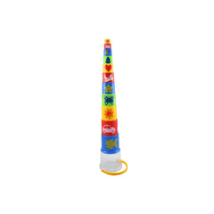Gowi - Pyramide Géante Standard - 11 Pièces Dans Un Seau - Jouets de Tri et d'Empilage