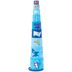 Gowi - Pirate Pyramid - Boîte de 9 pièces - Jouets de tri et d'empilage