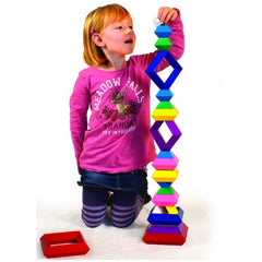 Gowi - Jeu de pyramide arc-en-ciel - Jouets de tri et d'empilage