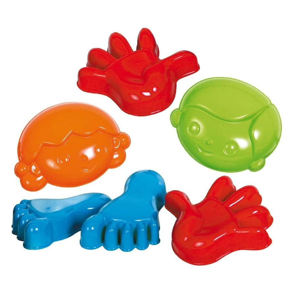 Gowi - Moule à sable Fritz - Ensemble de 6 pièces dans le filet - Jouets de plage et de sable