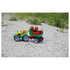 Gowi - Coffrets de jeu - Tracteur compact avec remorque à chevaux - 1 Ans+ - Design durable