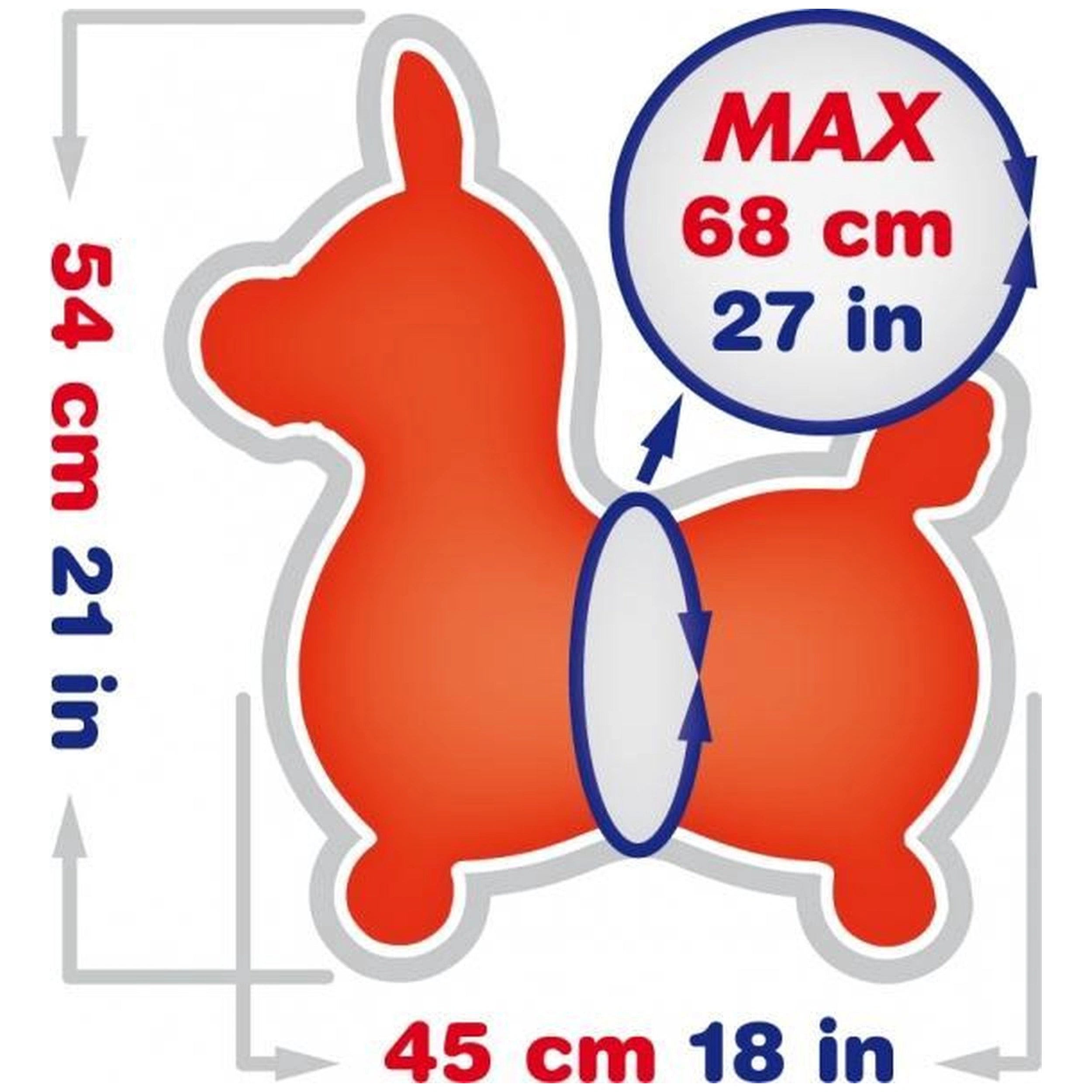 Gymnic - Jouet de saut Rody Cheval bleu