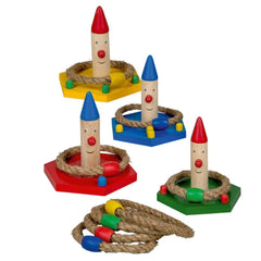 Happy People - Ring Toss Game 12 X 13 Cm Wood 12 Pcs