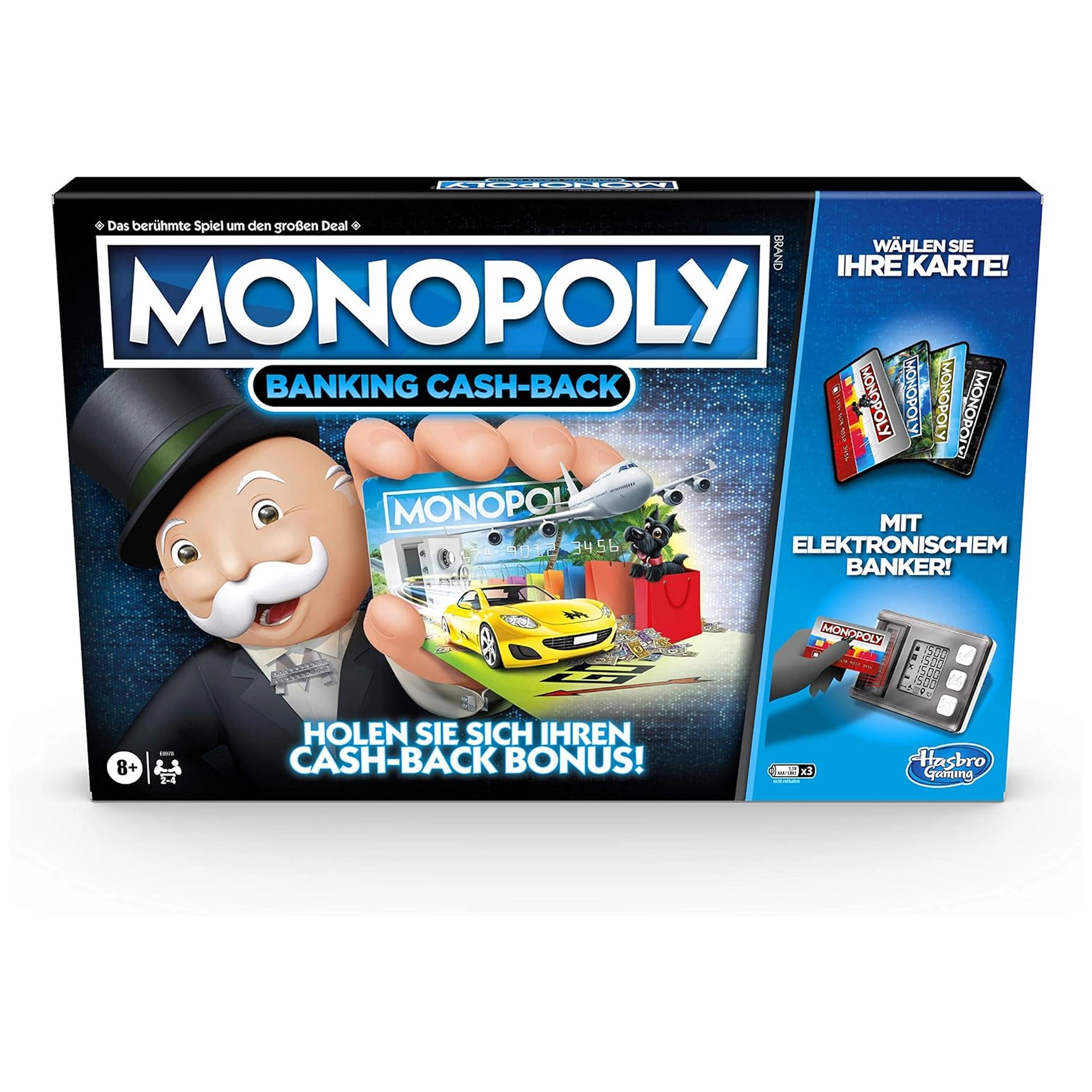 Hasbro - Monopoly Banking Cash Back Jeu de Société - Édition Allemande