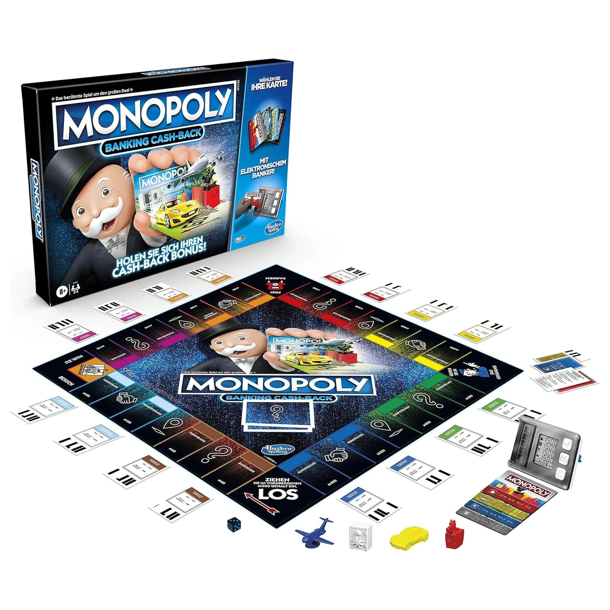 Hasbro - Monopoly Banking Cash Back Jeu de Société - Édition Allemande