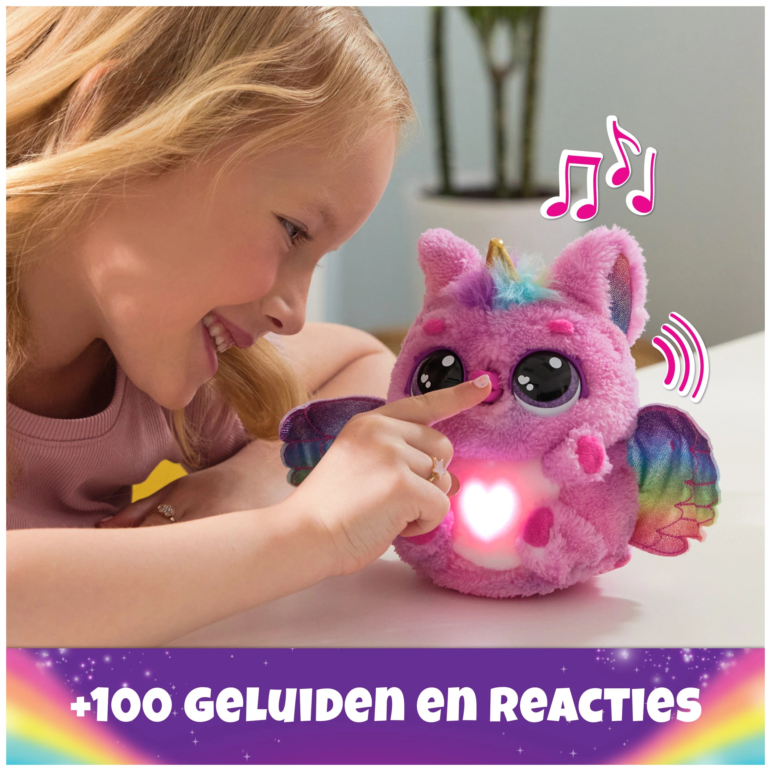Hatchimals Alive Mystery Hatch Pufficorn Interactive Plush with Lights and Sounds