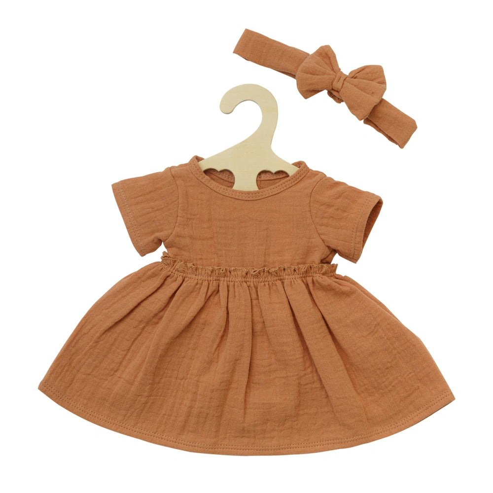 Heless - Poupées - Ensemble de robes en coton bio - Volants - 18 Mois+ - Accessoires