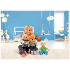 Heless - Jeans avec chemise rayée taille 35-45 cm - Ensembles de jeu de poupées et figurines