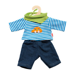 Heless - Jeans avec chemise rayée taille 35-45 cm - Ensembles de jeu de poupées et figurines