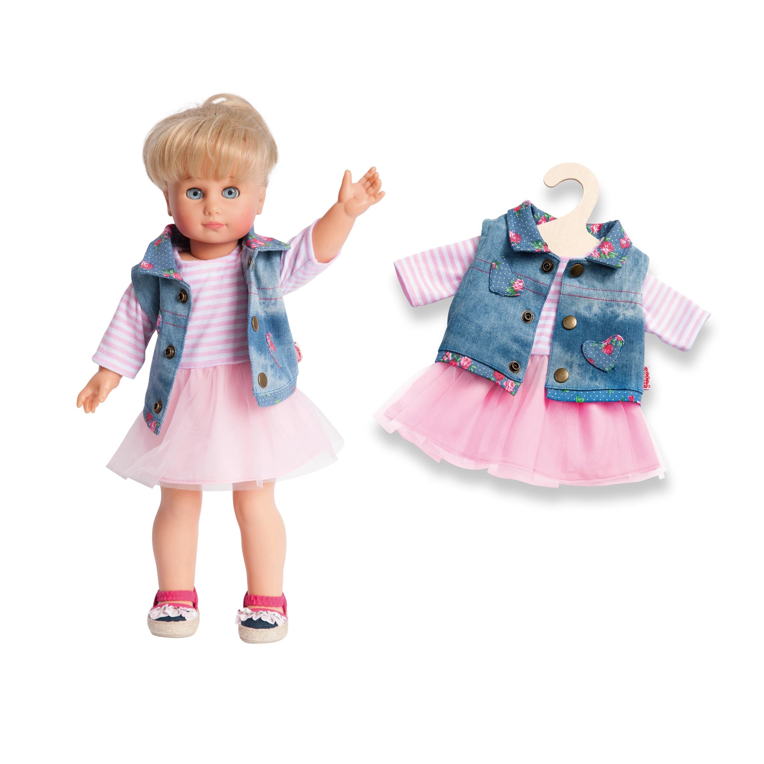 Heless - Lace Dress With Denim Vest Size 35-45 Cm - Dolls Playsets And Toy Figures
