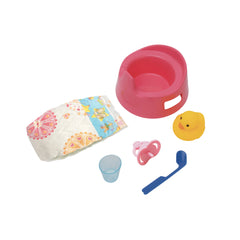 Heless - Pot de toilette avec accessoires 15 cm - Poupées, ensembles de jeu et figurines