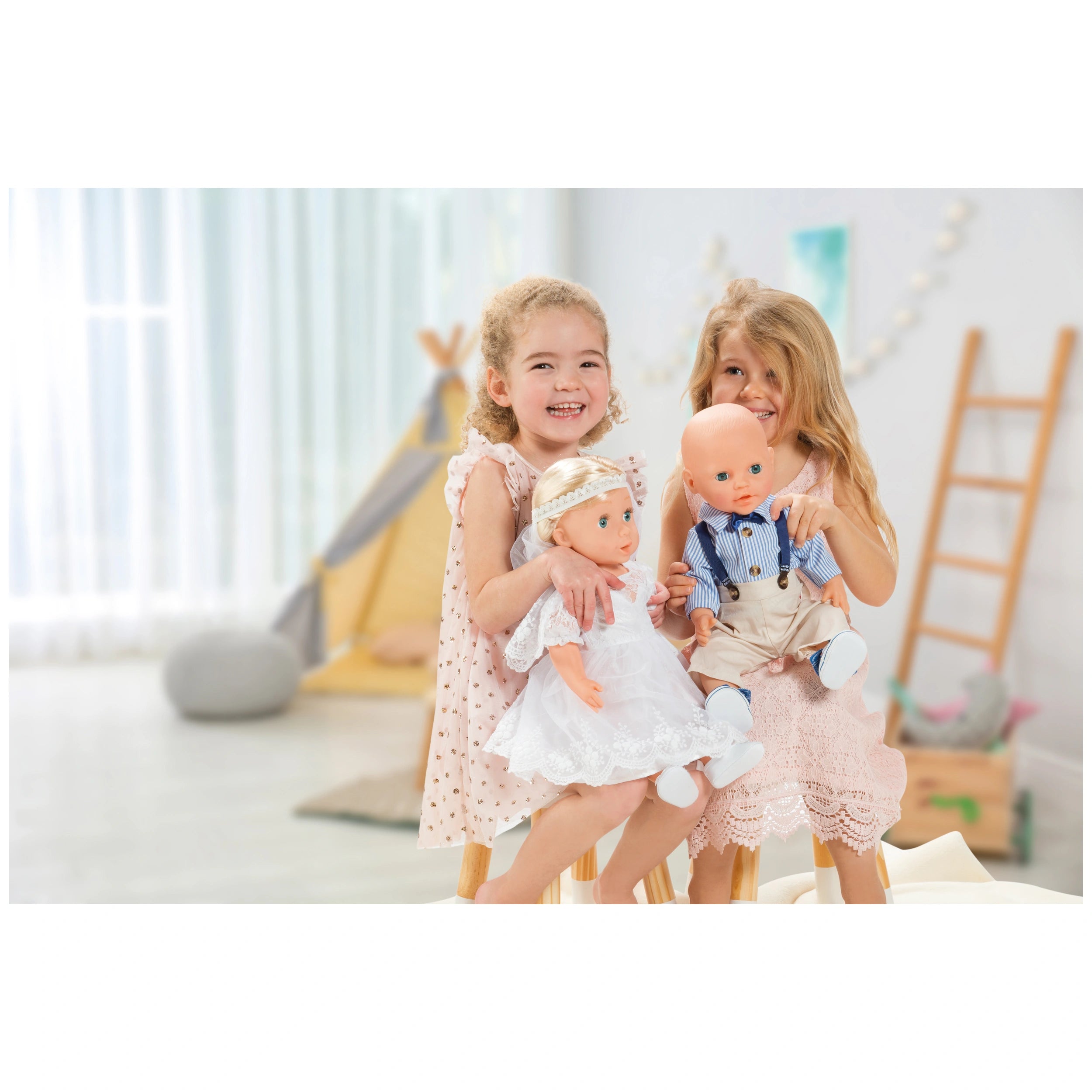 Heless - Baskets Bleues Taille 38-45 Cm - Poupées, Ensembles de Jeu et Figurines