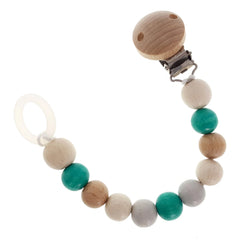 Hess - Chaîne de sucette Turquoise Naturel - Jouets pour bébés et équipements d'activité