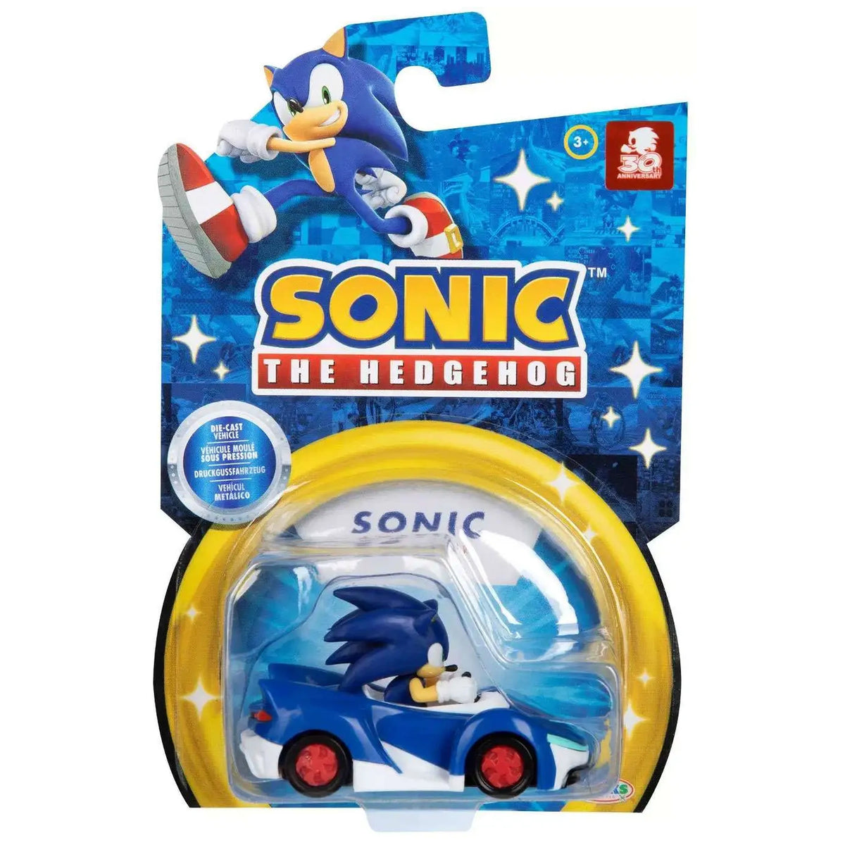 JAKKS - Véhicule en métal Sonic The Hedgehog 1:64 - Véhicules de jeu