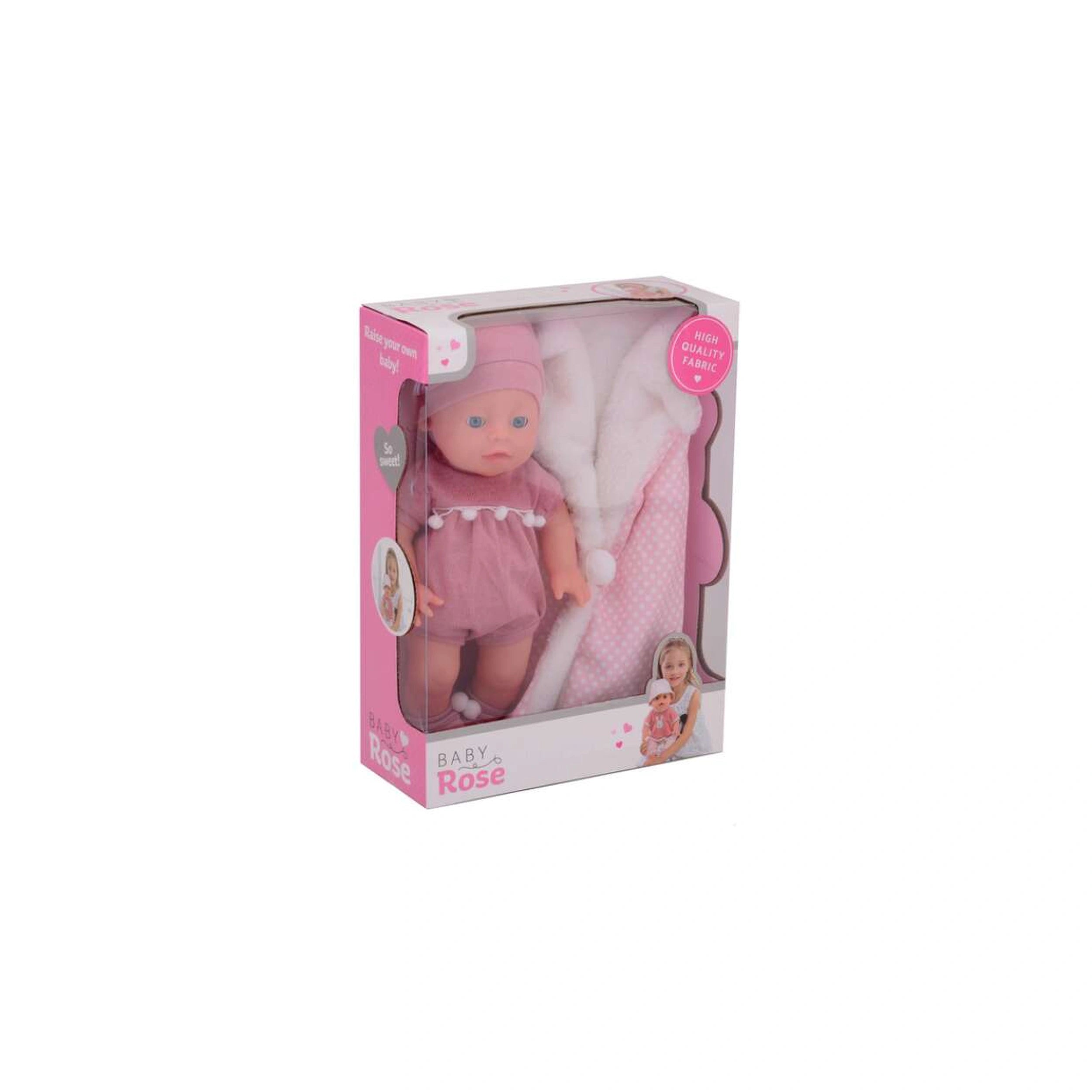 Johntoy - Poupée Bébé Rose Deluxe 35Cm - Poupées, Ensembles de Jeu & Figurines