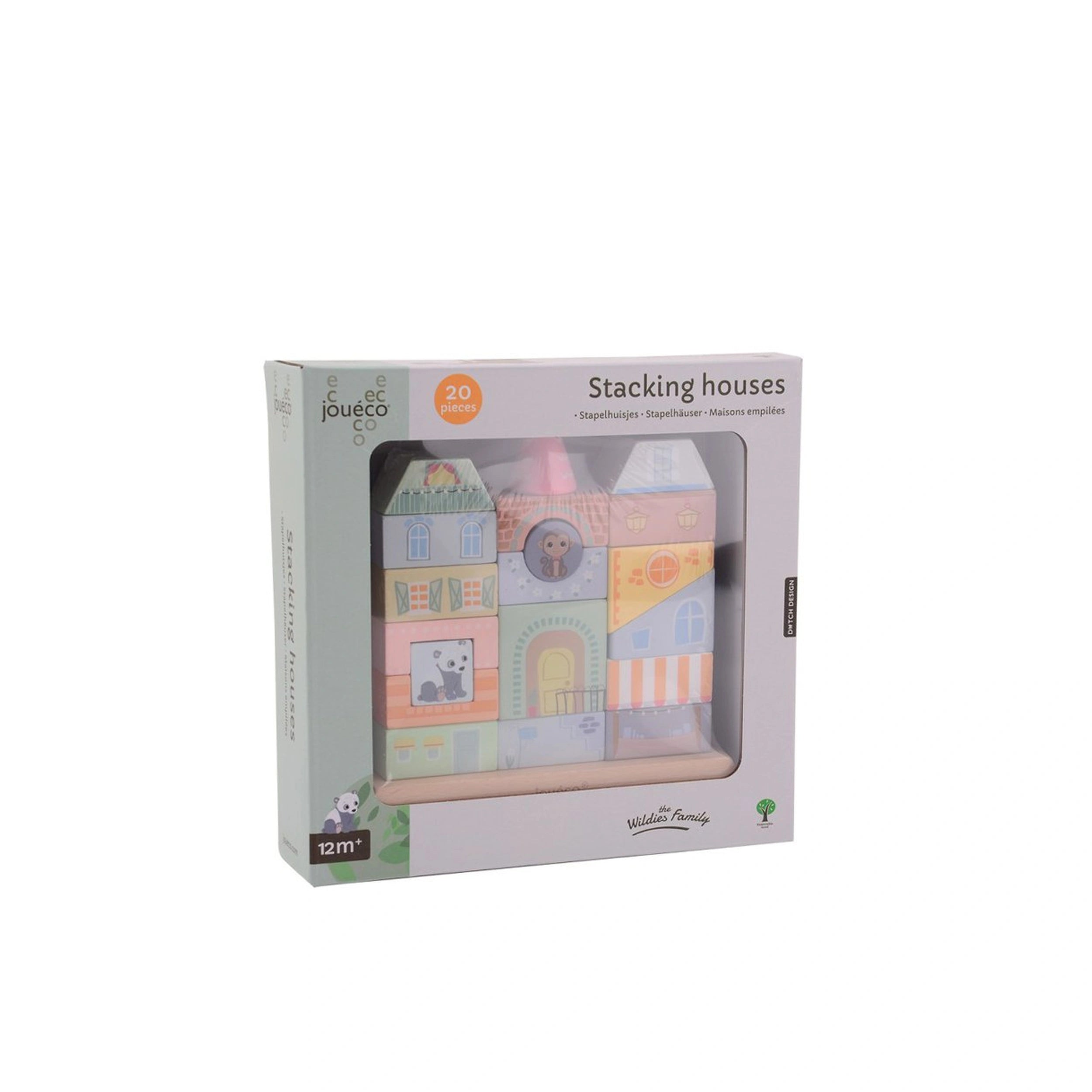 Johntoy - Les Maisons Empilables de la Famille Wildies - Jouets de Tri et d'Empilage