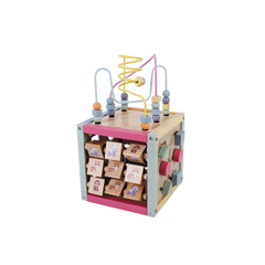 Johntoy - Le Cube d'Activités en Bois de la Famille Wildies - Jouets d'Activité pour Bébé