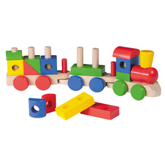 Johntoy - Train en bois à empiler - Jouets de tri et d'empilage