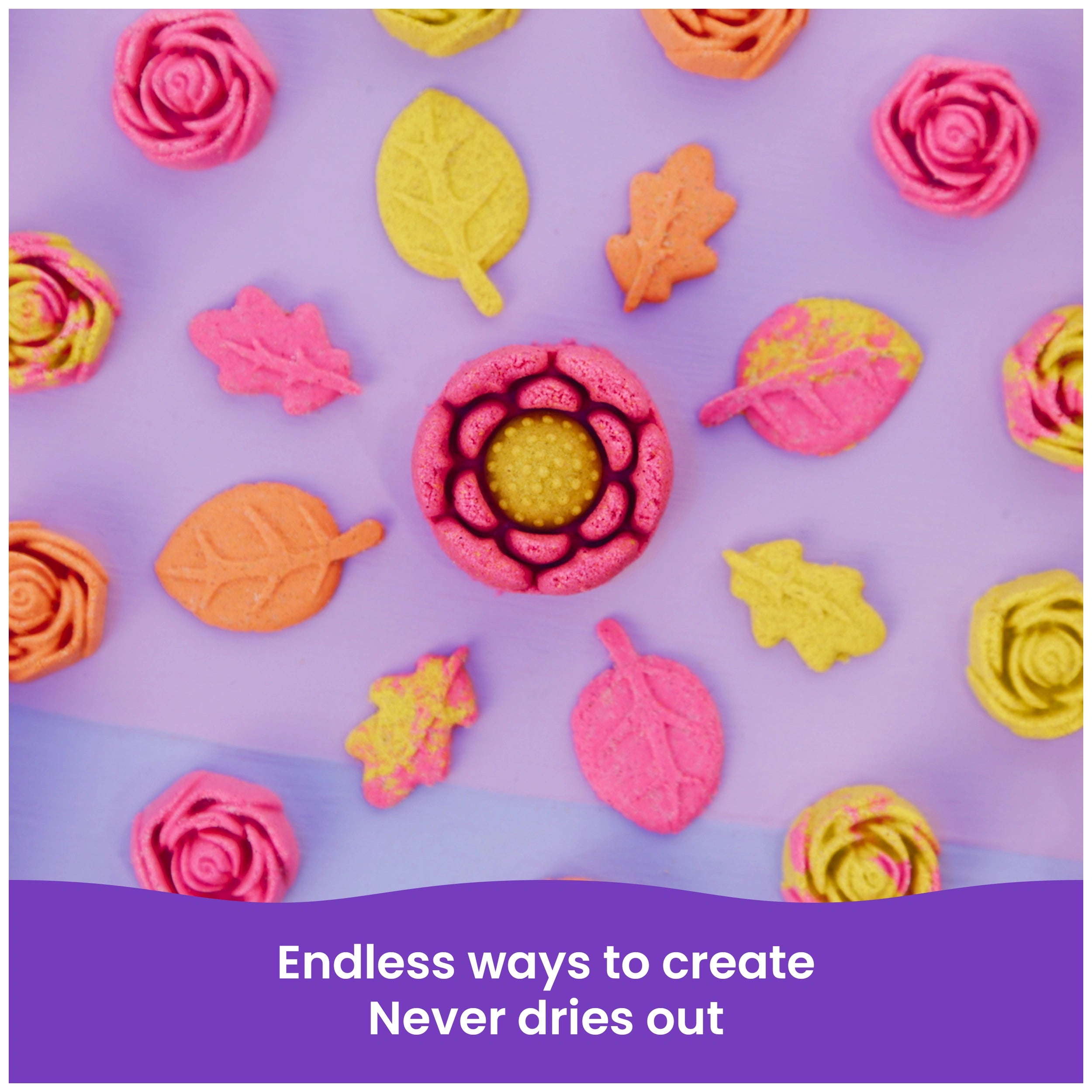 Kinetic Sand Squish Blossom Blooming Flower