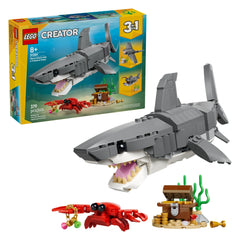 LEGO - Creator 3 en 1 Requin Féroce avec un Coffre au Trésor - Jouets de Construction