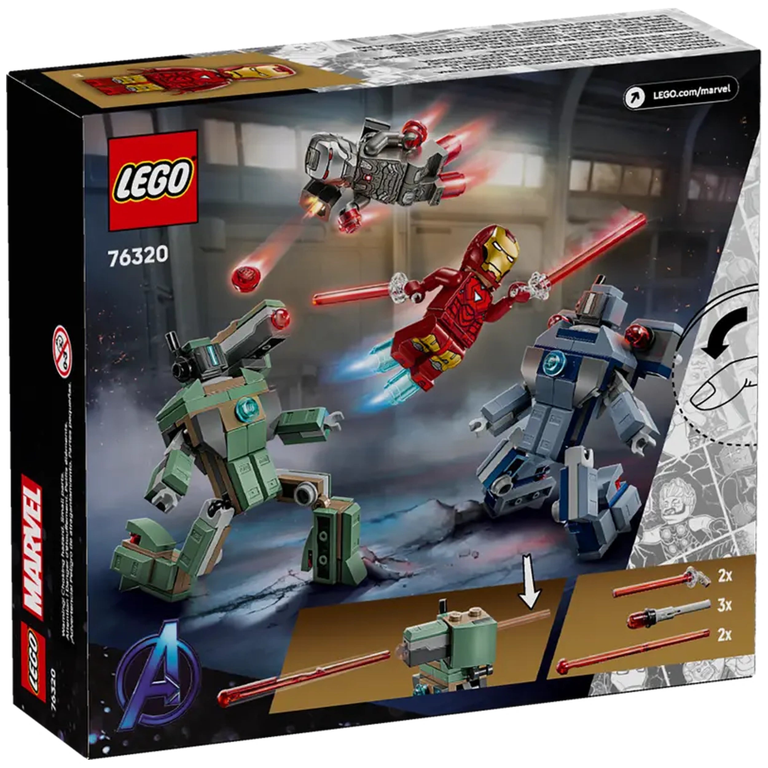 LEGO - Iron Man & War Machine vs Hammer Drones - Action & Toy Figures