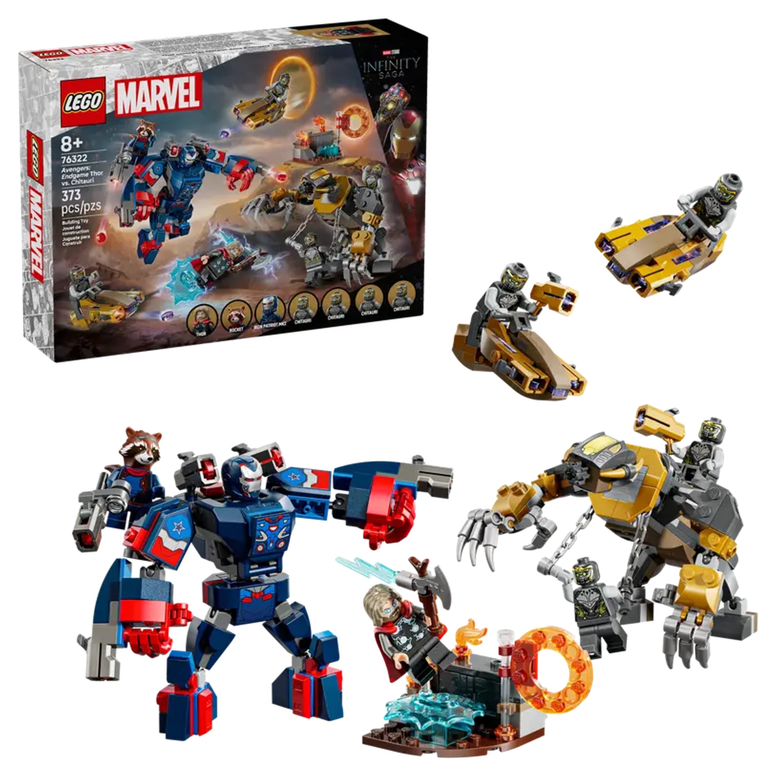 LEGO - Marvel-Avengers-Endgame-Thor-vs-Chitauri-Action-Toy-Figures