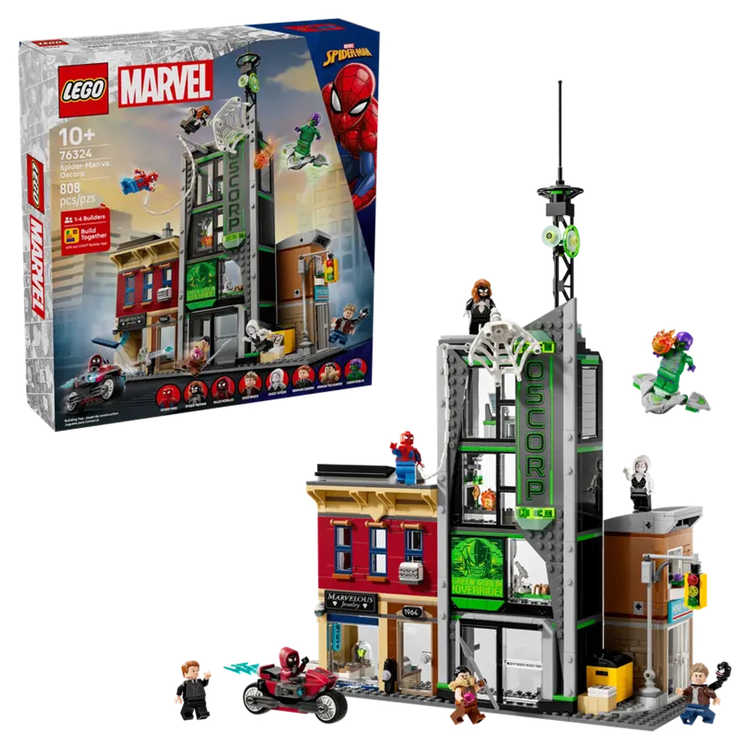 LEGO - Marvel-Spider-Man-vs-Oscorp-Construction-Set-Toys