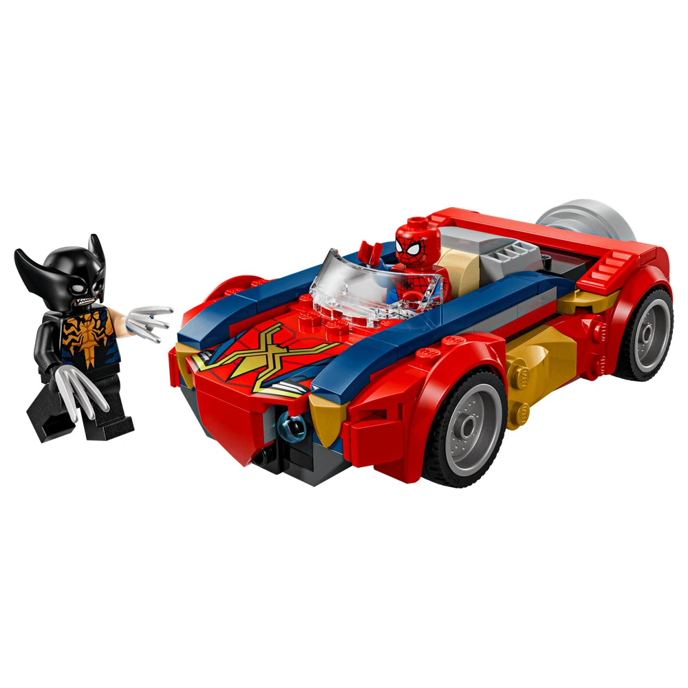 LEGO - Super Héros Voiture Spider-Man contre Wolverine Venomisé - Jouets de Construction