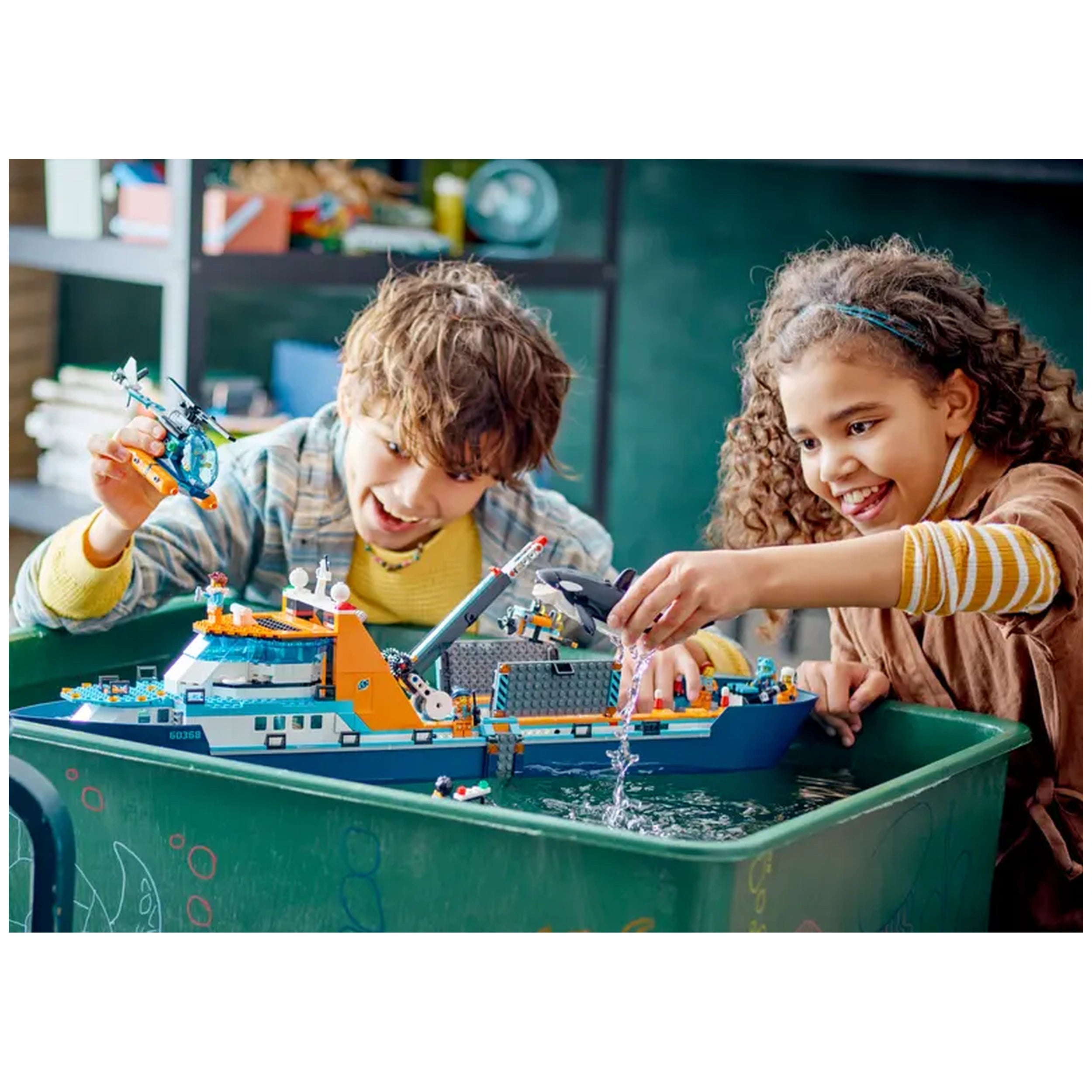 Lego - City - Bateau d'exploration arctique - Ensemble de construction Jouets