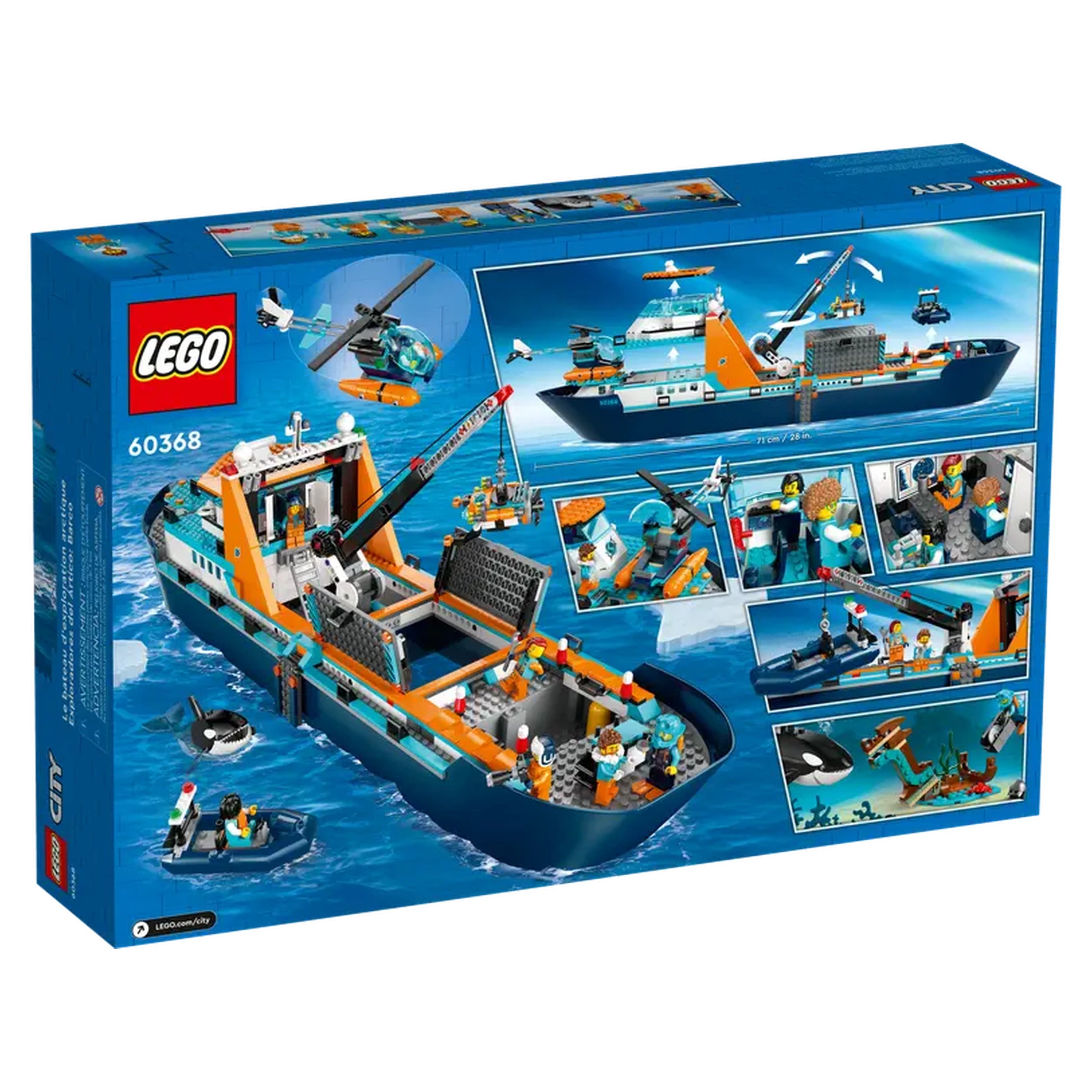 Lego - City - Bateau d'exploration arctique - Ensemble de construction Jouets