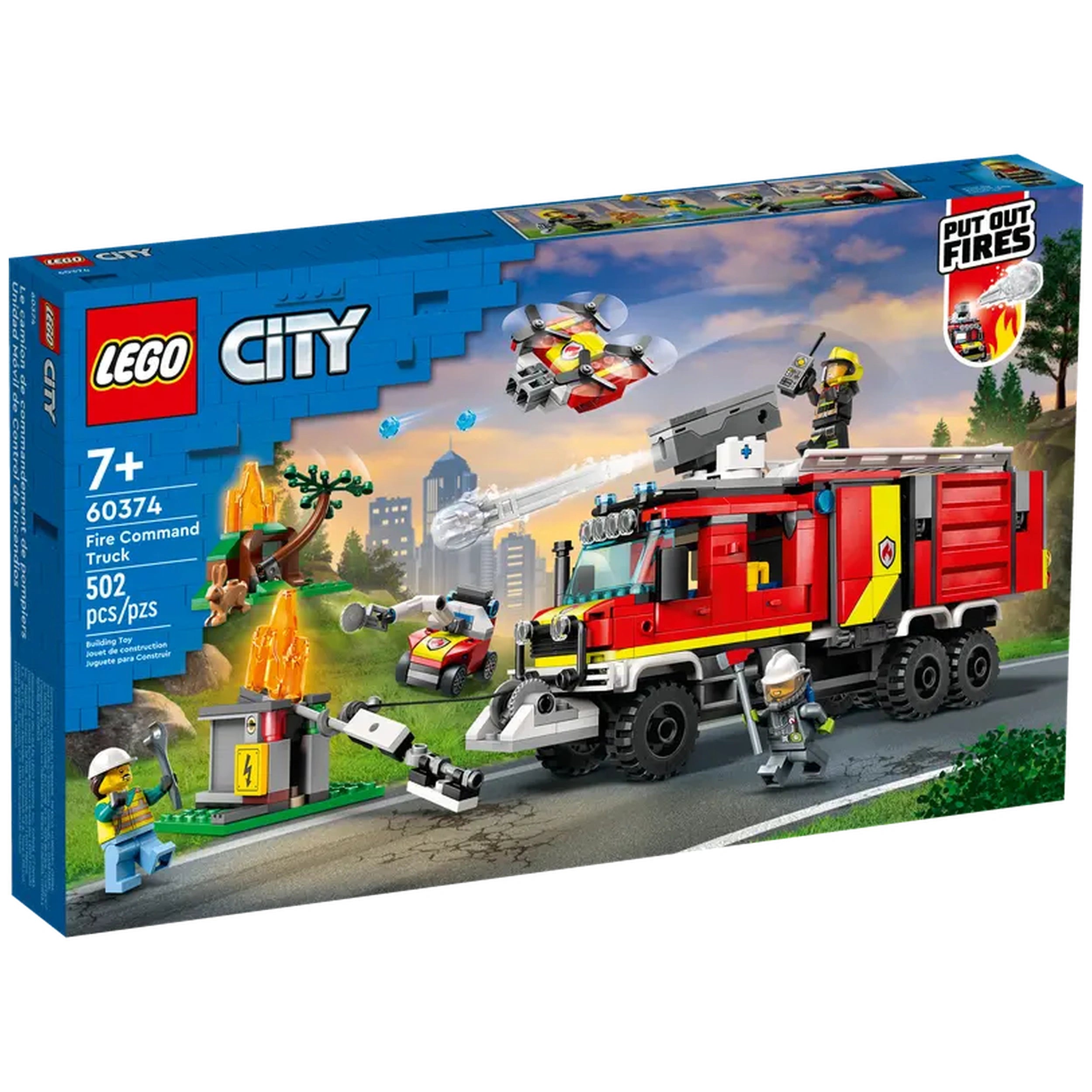 Lego - City - Fire Command Truck - Construction Set Toys