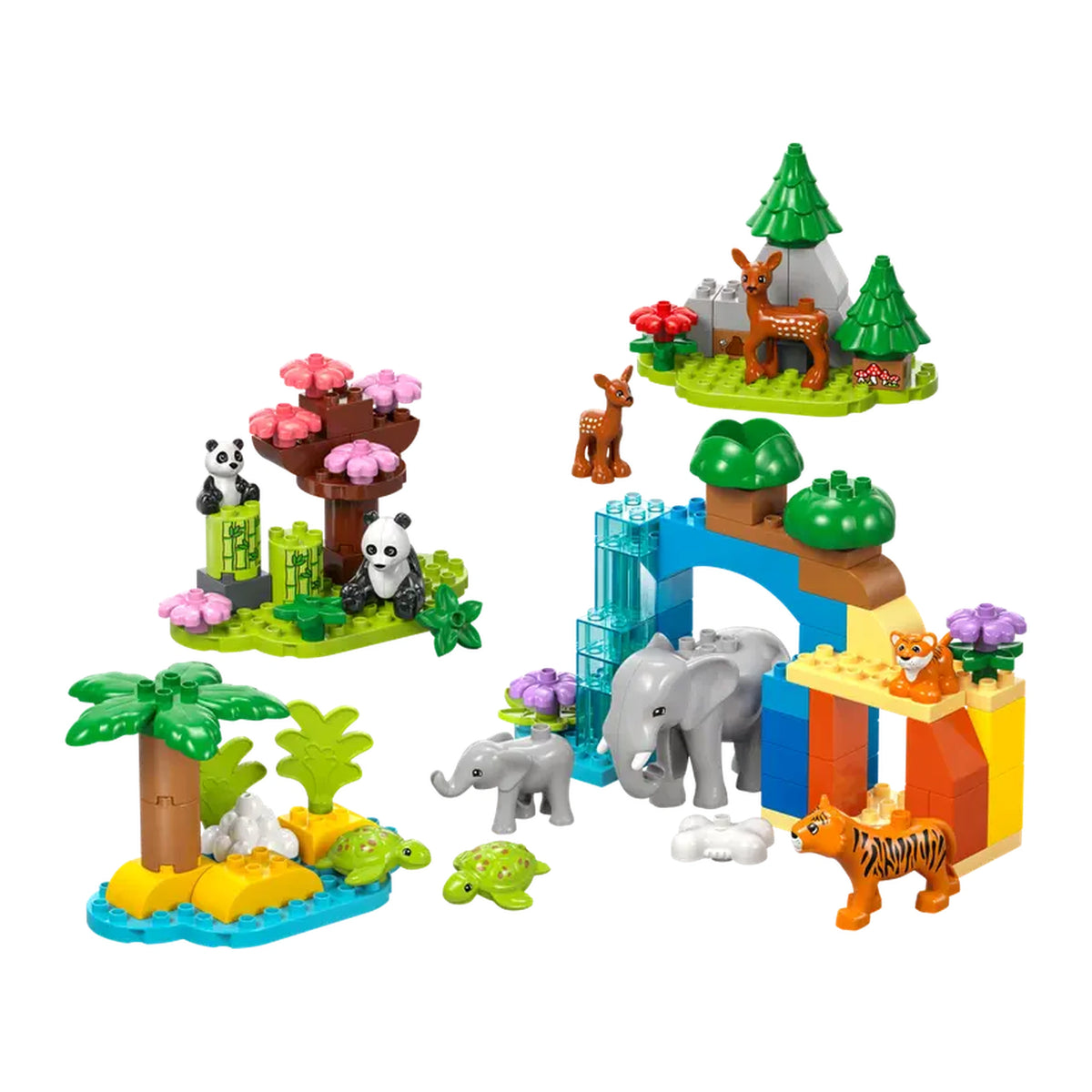 Lego - Duplo - 3en1 Familles d'Animaux Sauvages - Jouets de Construction