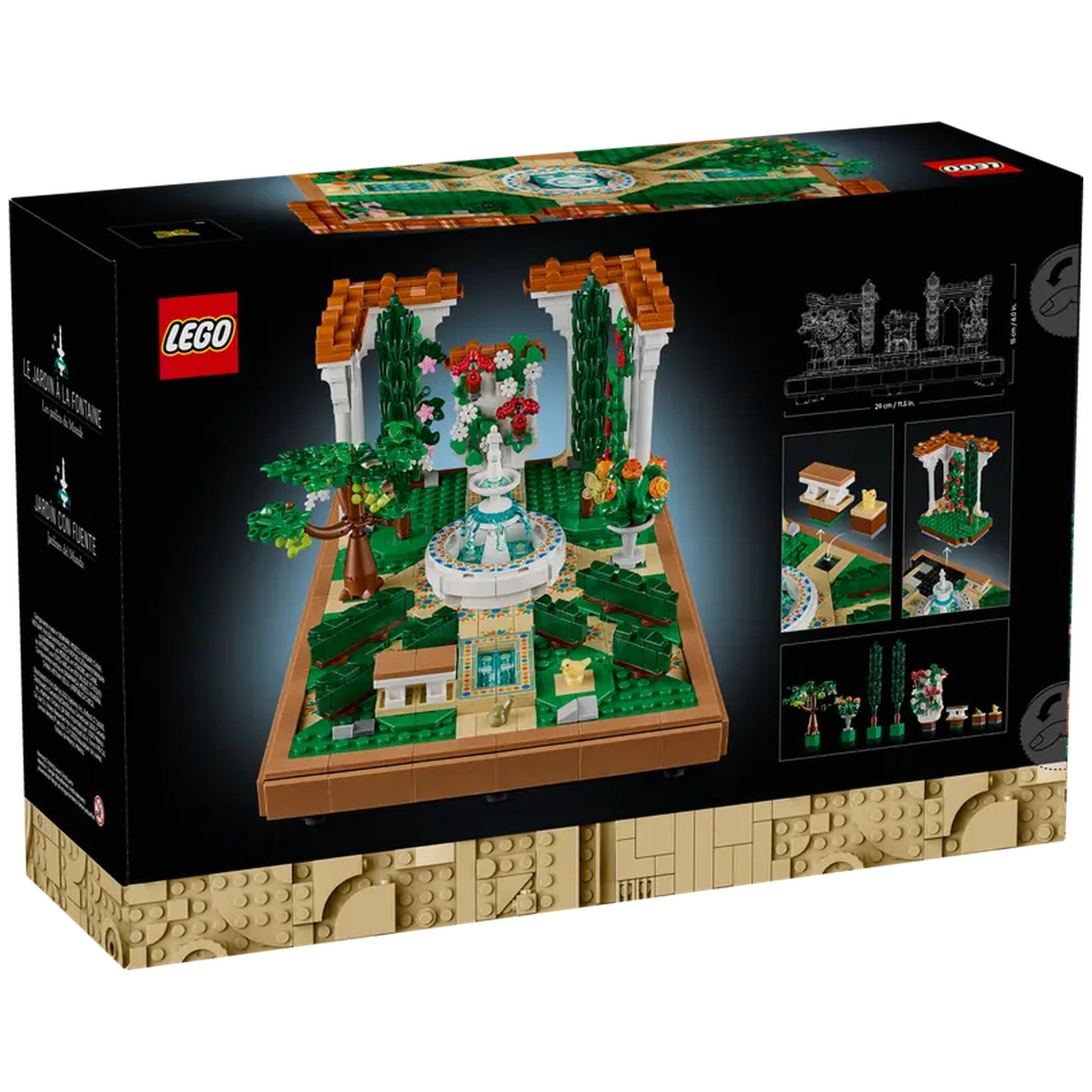 Lego - Icons - Jardin de la Fontaine - Ensemble de Construction Jouets