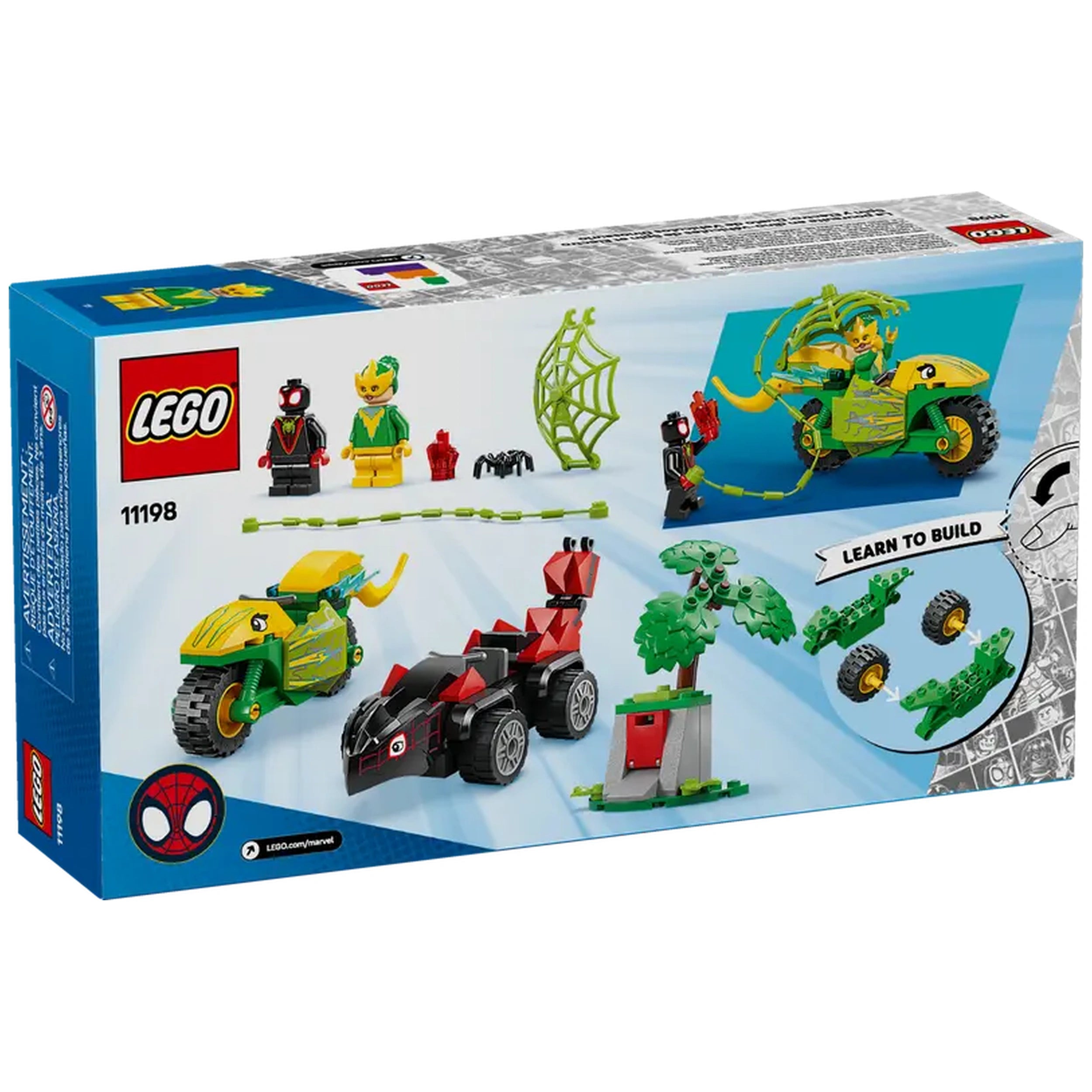 Lego - Marvel Super Heroes - Spin and Electro Dinosaur Vehicle Chase - Construction Set Toys