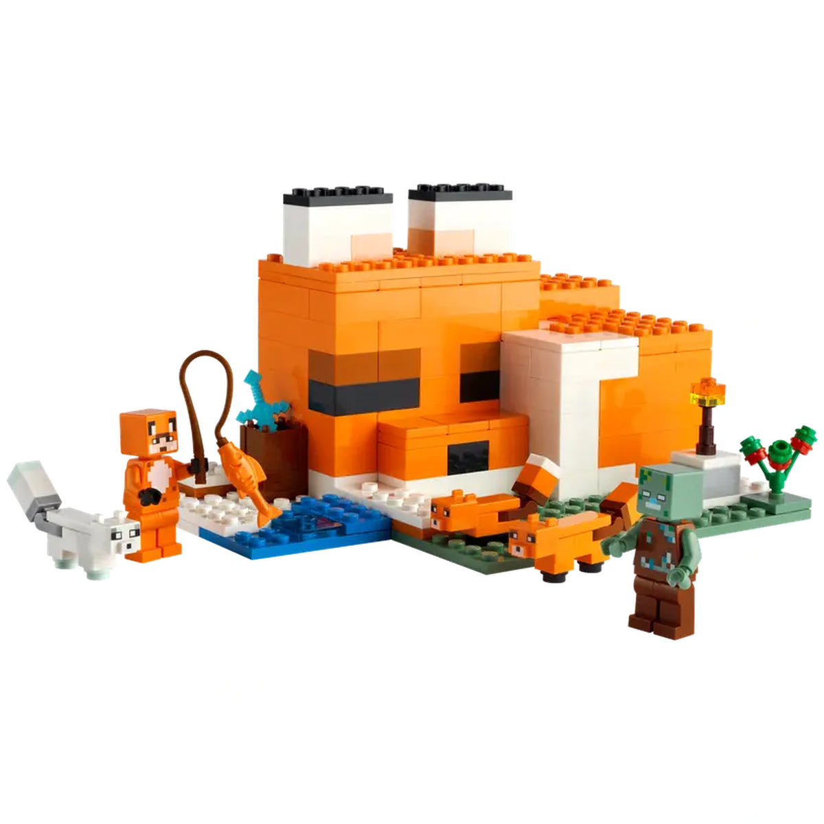 Lego - Minecraft - Le Refuge du Renard - Ensemble de Construction Jouets