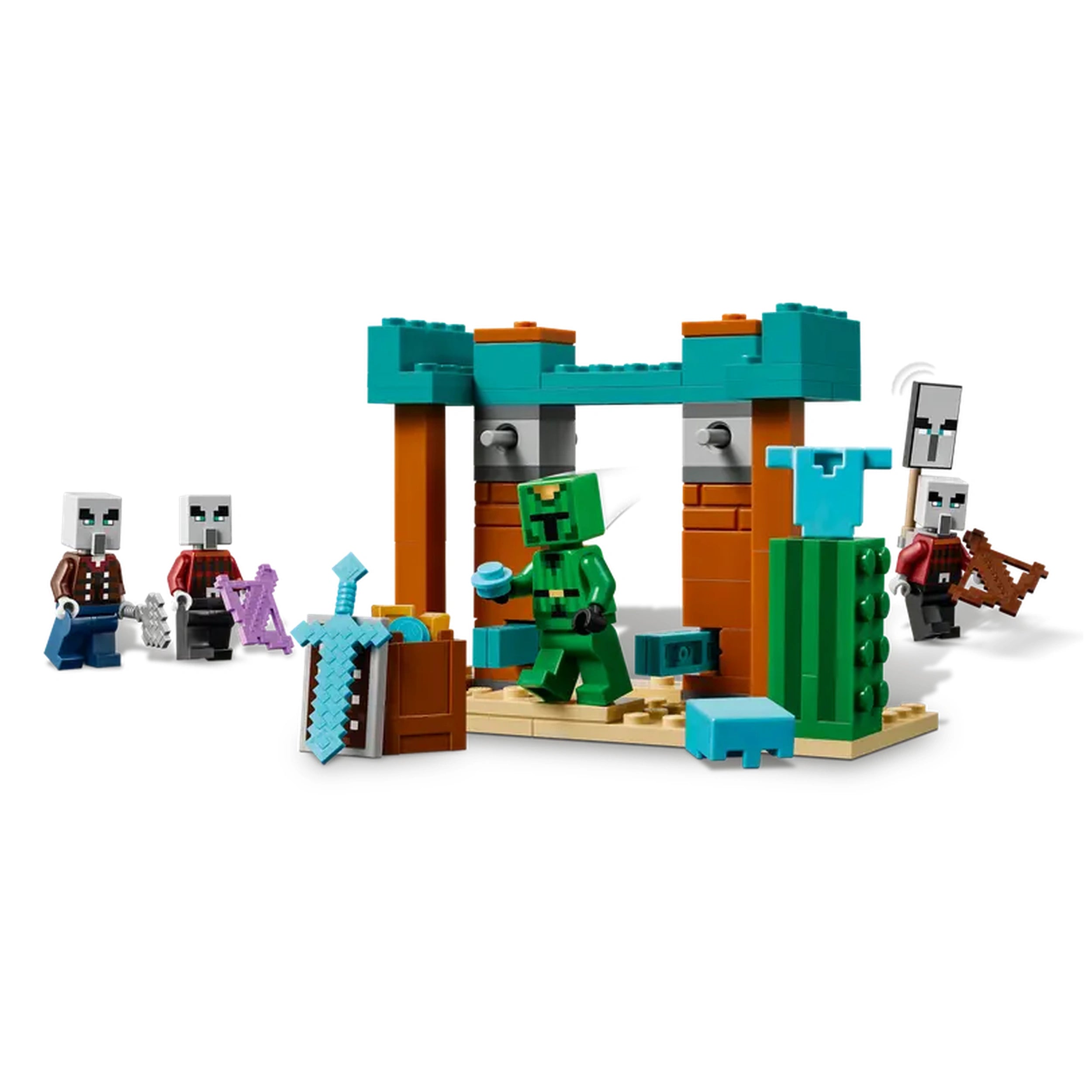 Lego - Minecraft - The Illager Desert Patrol - Construction Set Toys