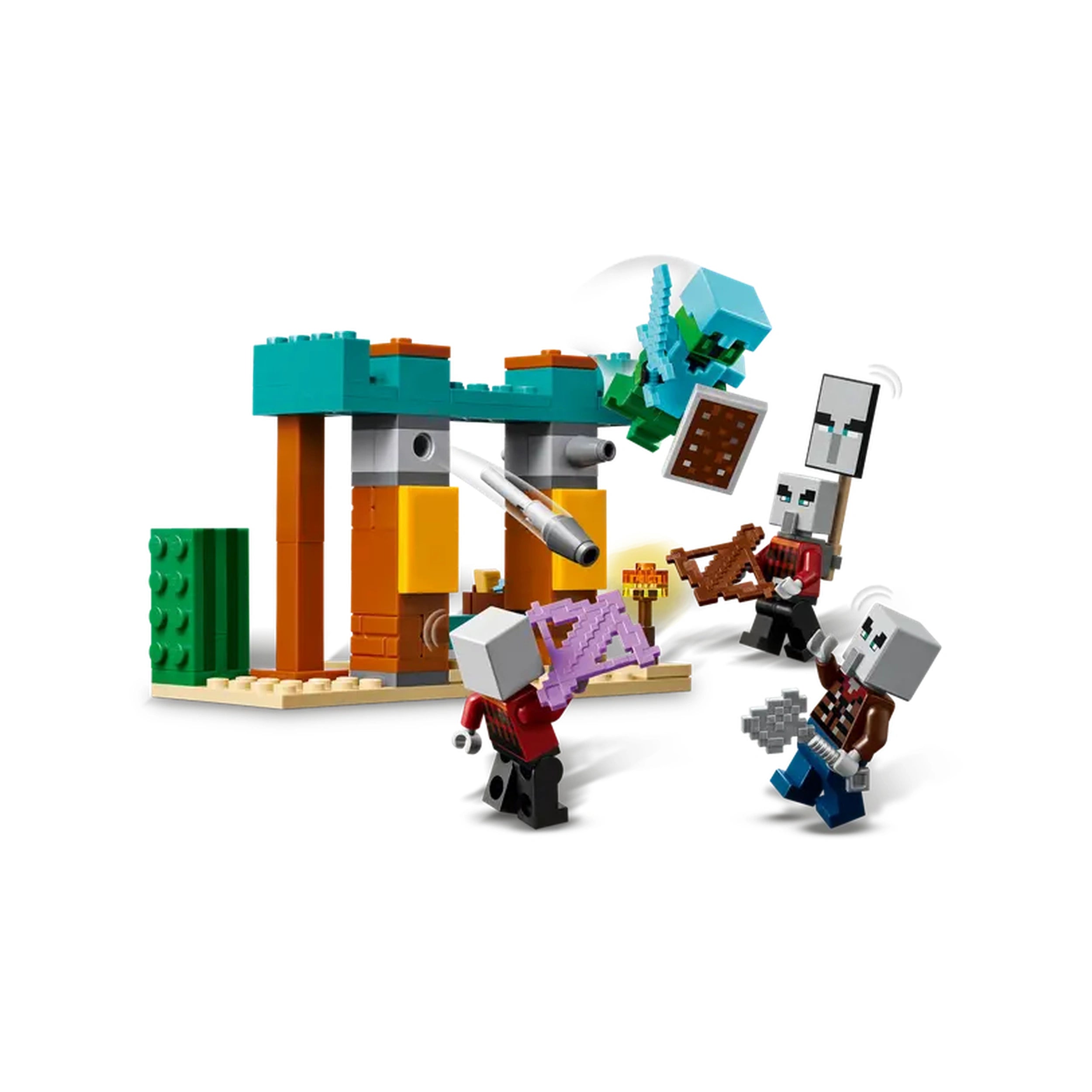 Lego - Minecraft - The Illager Desert Patrol - Construction Set Toys