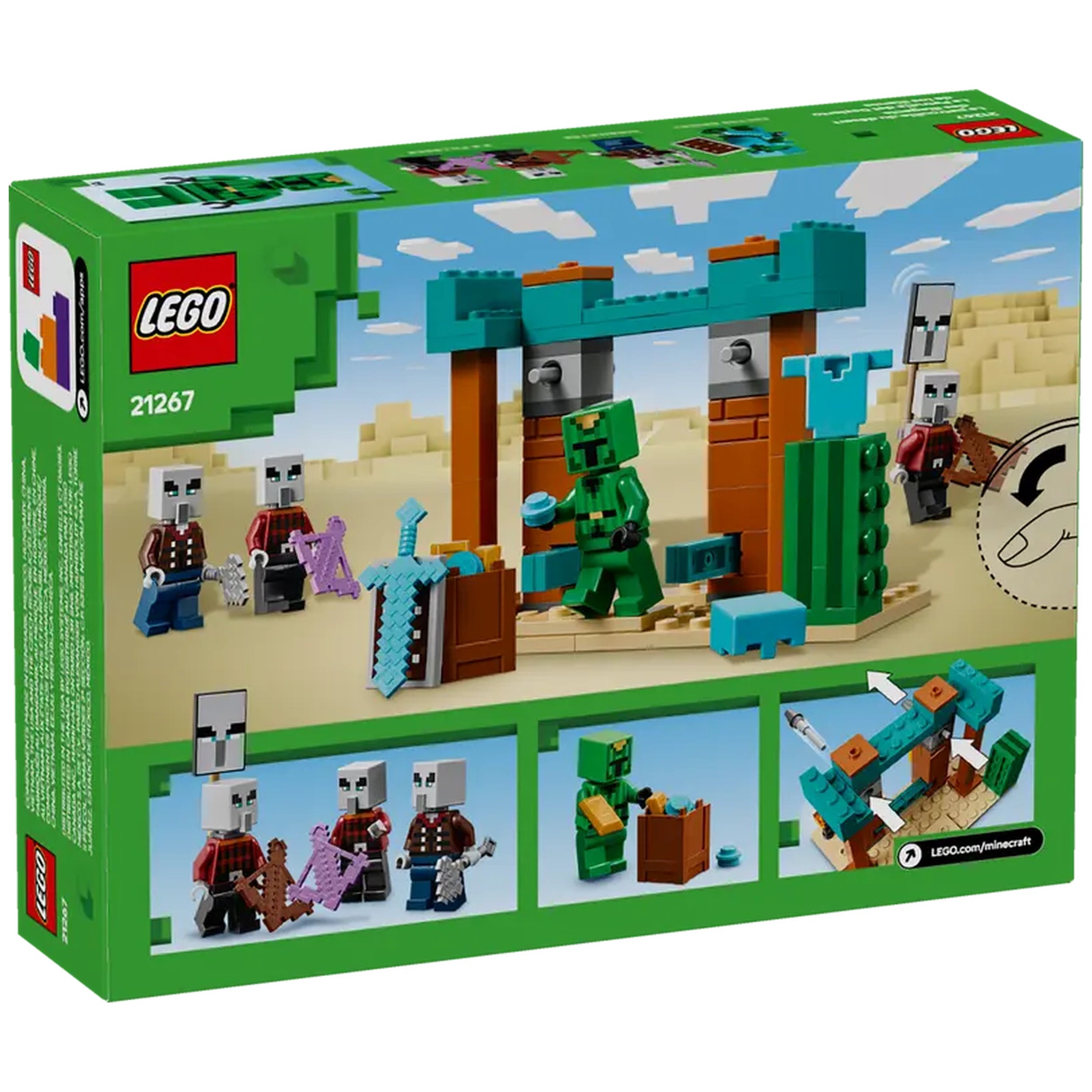 Lego - Minecraft - The Illager Desert Patrol - Construction Set Toys
