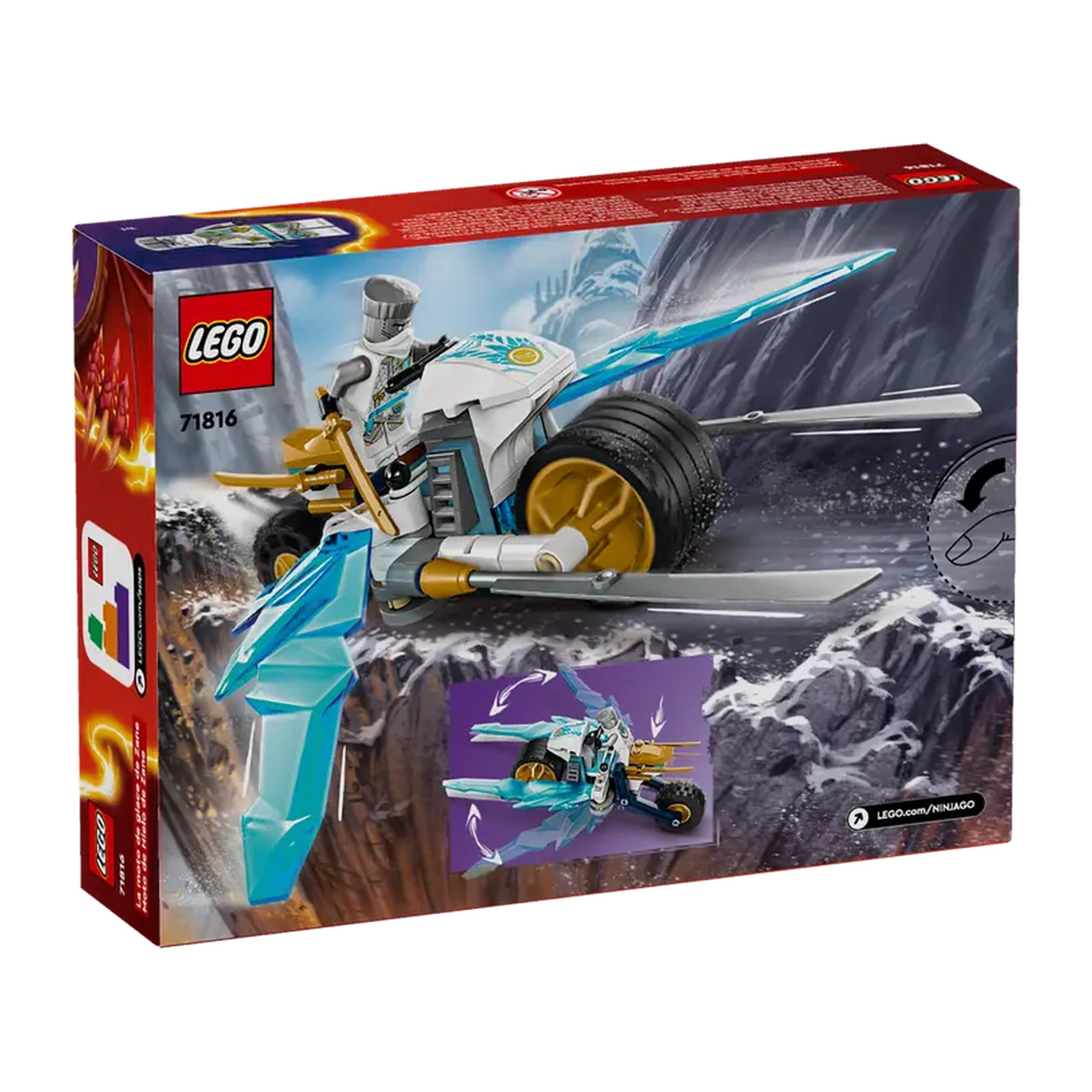 Lego - Ninjago - La moto de glace de Zane - Jouets de construction
